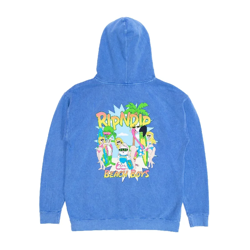 Weather-Ready Men's HoodiesBeach Boys Hoodie (Periwinkle Mineral Wash)