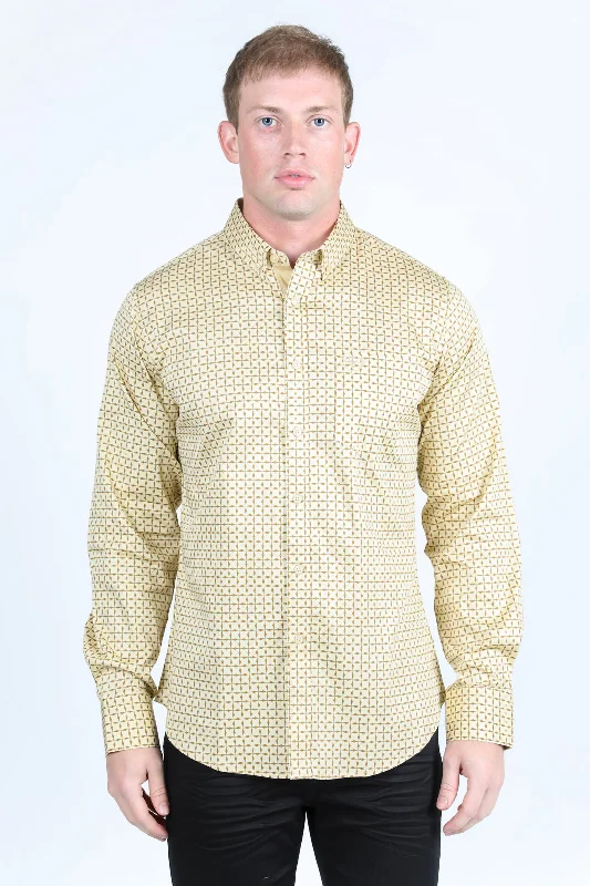 Breathable Men's Linen ShirtsMens Satin Cotton/Spandex Modern Fit Long Sleeve Shirt - Beige Breathable Men's Linen ShirtsMens Satin Cotton/Spandex Modern Fit Long Sleeve Shirt - Beige