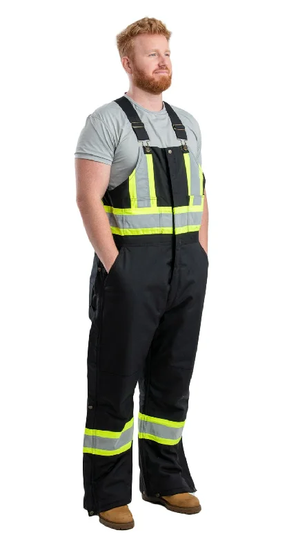 Men's Coats for Cold WeatherBerne Mens Black Nylon Safety Arctic Insulated Bib Overall Men's Coats for Cold WeatherBerne Mens Black Nylon Safety Arctic Insulated Bib Overall