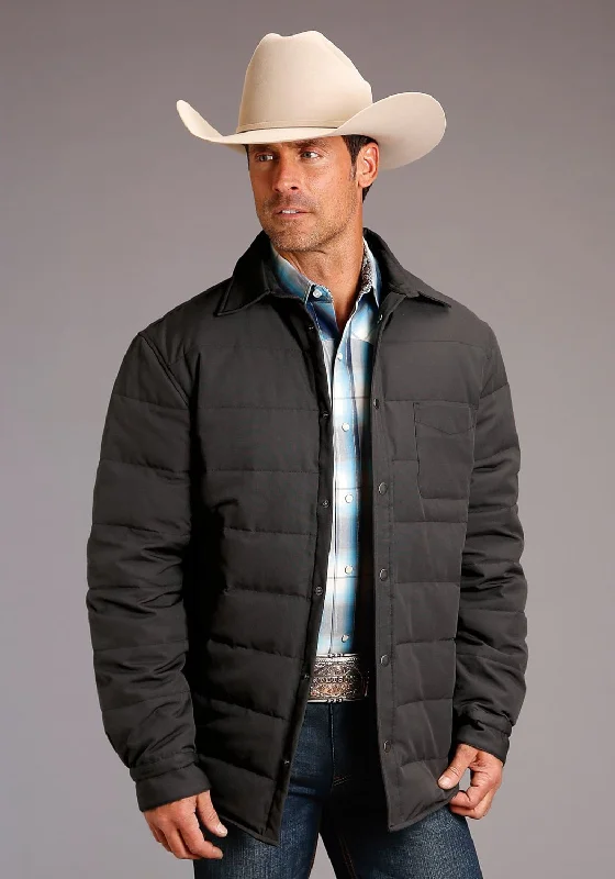 Fashionable Men's Denim JacketsStetson Mens Insulated Shirt Grey Cotton Blend Canvas Jacket Fashionable Men's Denim JacketsStetson Mens Insulated Shirt Grey Cotton Blend Canvas Jacket