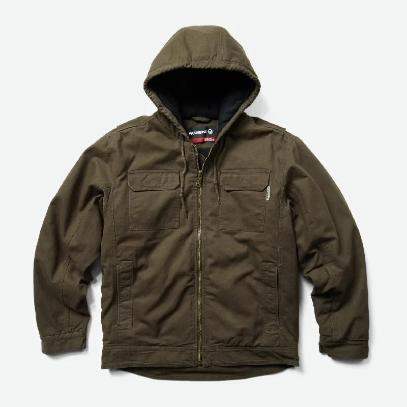 High-Quality Men's Duffle CoatsWolverine Mens Black Olive 100% Cotton Lockhart Jacket High-Quality Men's Duffle CoatsWolverine Mens Black Olive 100% Cotton Lockhart Jacket