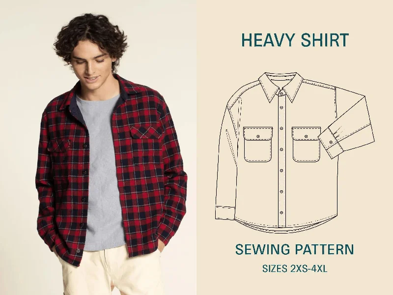 Men's Performance Fabric Shirts for All-Day ComfortHeavy shirt sewing pattern
