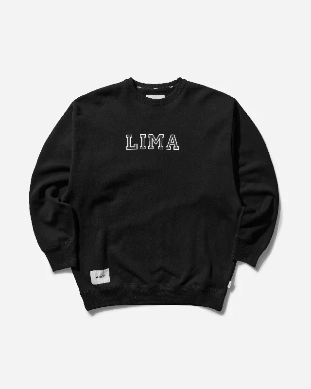 Men's Hoodies with Hidden ZippersMen's Academy Crewneck Sweatshirt Black