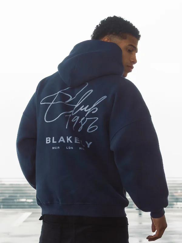 Best Men's Pullover HoodiesClub Relaxed Hoodie - Navy