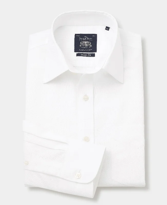 Men's Color-Blocking Shirts for a Statement LookWhite Micro Dobby Classic Fit Non-Iron Formal Shirt - Single Cuff Men's Color-Blocking Shirts for a Statement LookWhite Micro Dobby Classic Fit Non-Iron Formal Shirt - Single Cuff