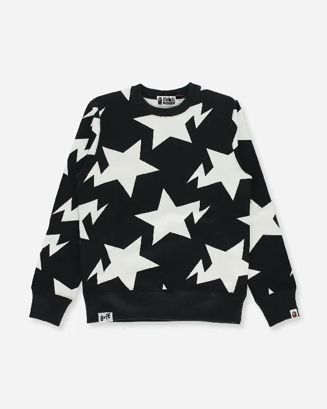 Affordable Men's HoodiesMen's STA Pattern Crewneck Sweatshirt Black
