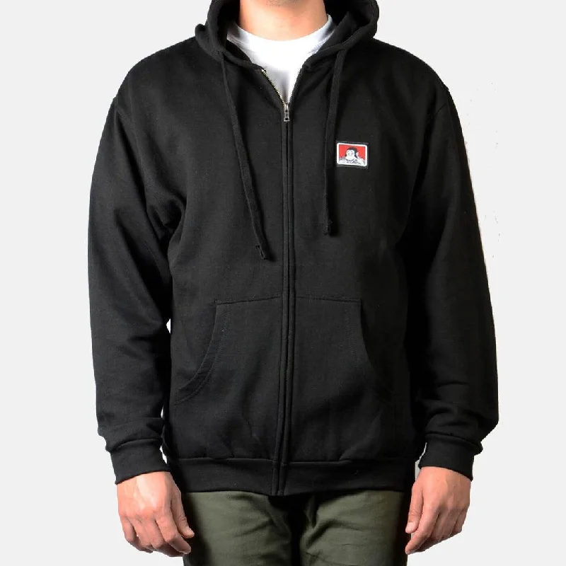 Men's Hoodies for SpringHooded Full Zip Sweatshirt: Black