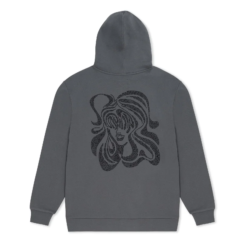 Versatile Men's All-Season HoodiesBeautiful Trip Rhinestone Hoodie (Charcoal)
