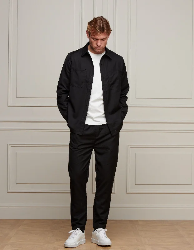 Men's Unique Dress Shirts for a Statement LookBlack 365 Lightweight Overshirt