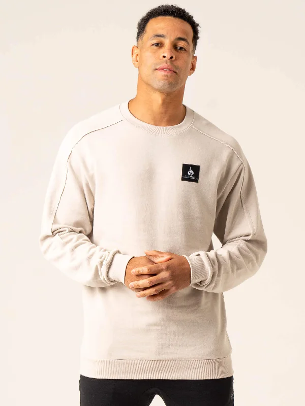 Men's Hoodies with ThumbholesDynamic Pullover Jumper - Stone