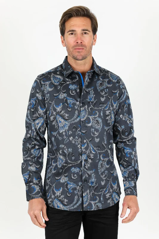 Men's Camouflage Shirts for an Outdoor AppealSatin Cotton/Spandex Long Sleeve Shirt - Black Men's Camouflage Shirts for an Outdoor AppealSatin Cotton/Spandex Long Sleeve Shirt - Black