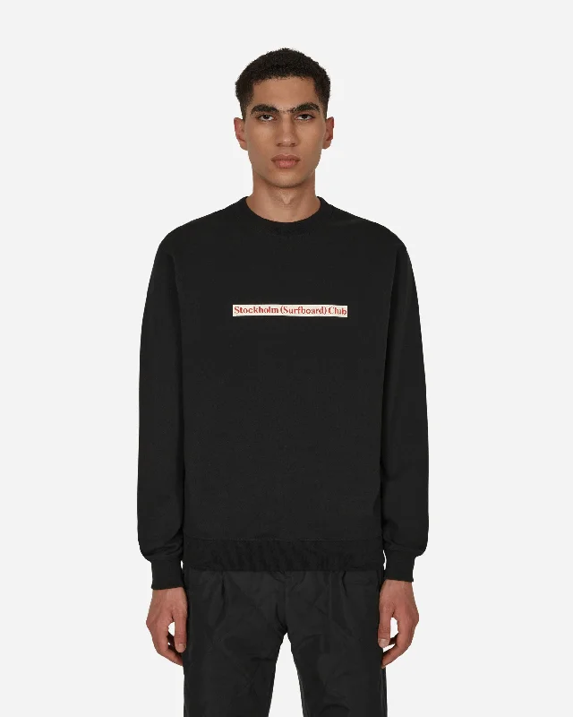 Men's Hoodies for Short MenLogo Crewneck Sweatshirt Black