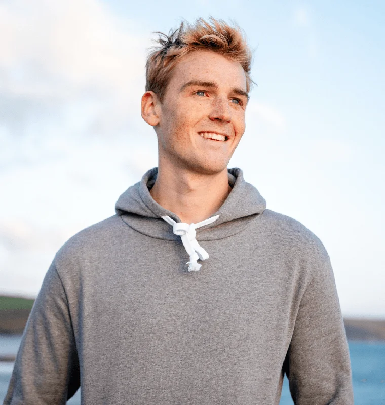 Casual Men's Zip-Up HoodiesMen's White Chord Pullover Hoodie