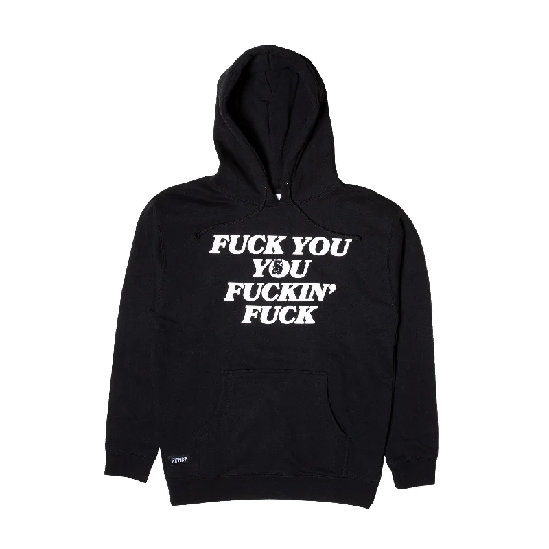 Men's Hoodies with Pass-Through PocketsFucking Fuck Hoodie (Black)