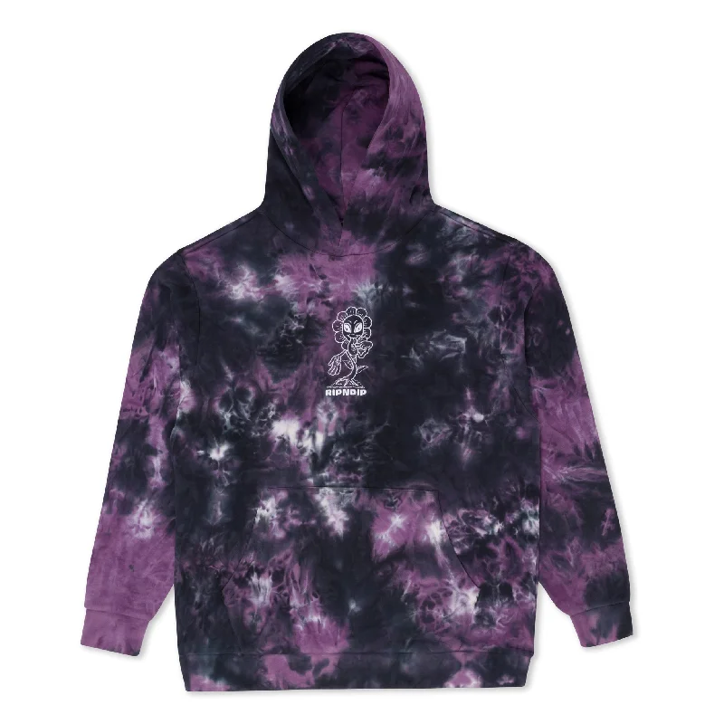 Men's Hoodies with Water-Repellent FabricDance Forever Hoodie (Black/Orchid Tie Dye)