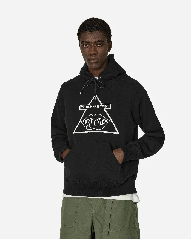 Men's Hoodies with Stretch FabricGonz The Good Vibes Tribe Hoodie Black