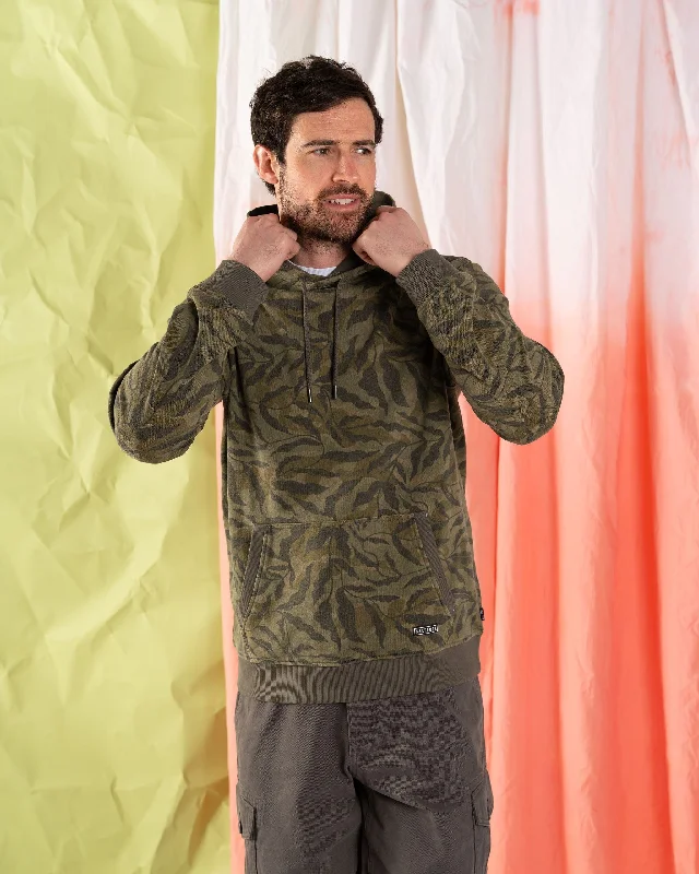Men's Hoodies for Big and TallCamo Leaf - Mens Pop Hoodie - Green