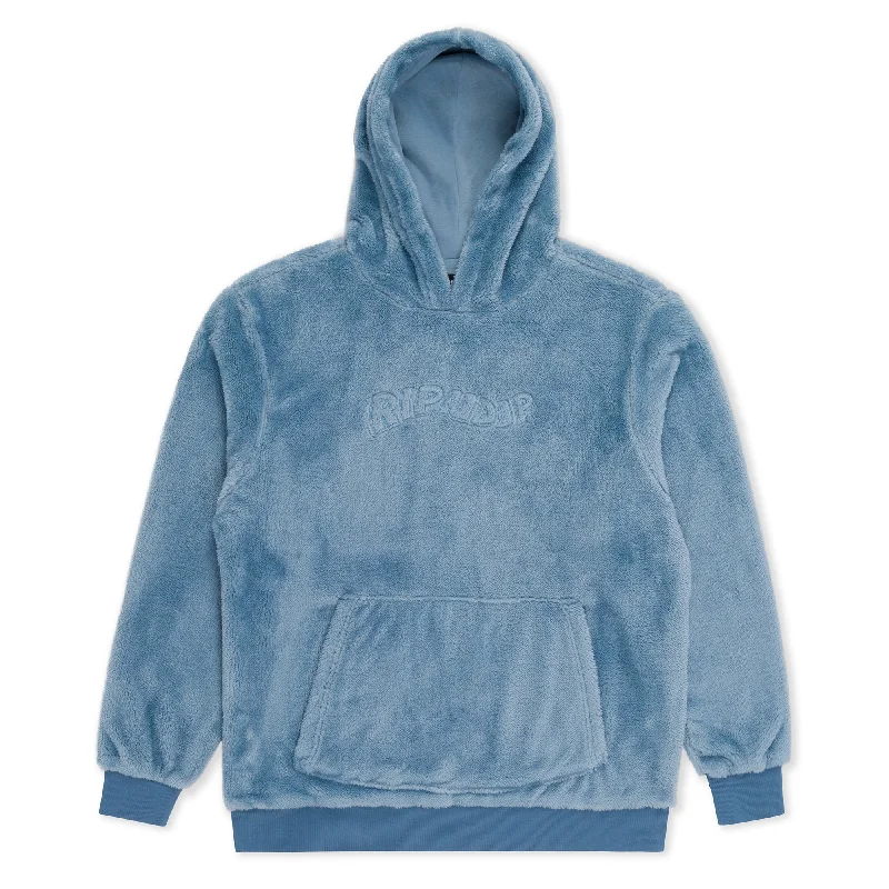 Men's Hoodies with Ribbed HemsWaves Sherpa Hoodie (Light Slate)
