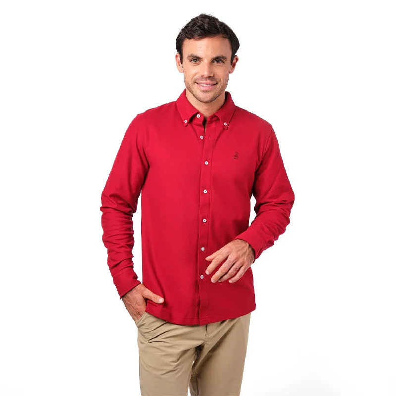 Men's Stain-Resistant Shirts for Mess-Free WearMen's Pique Button Down Shirt
