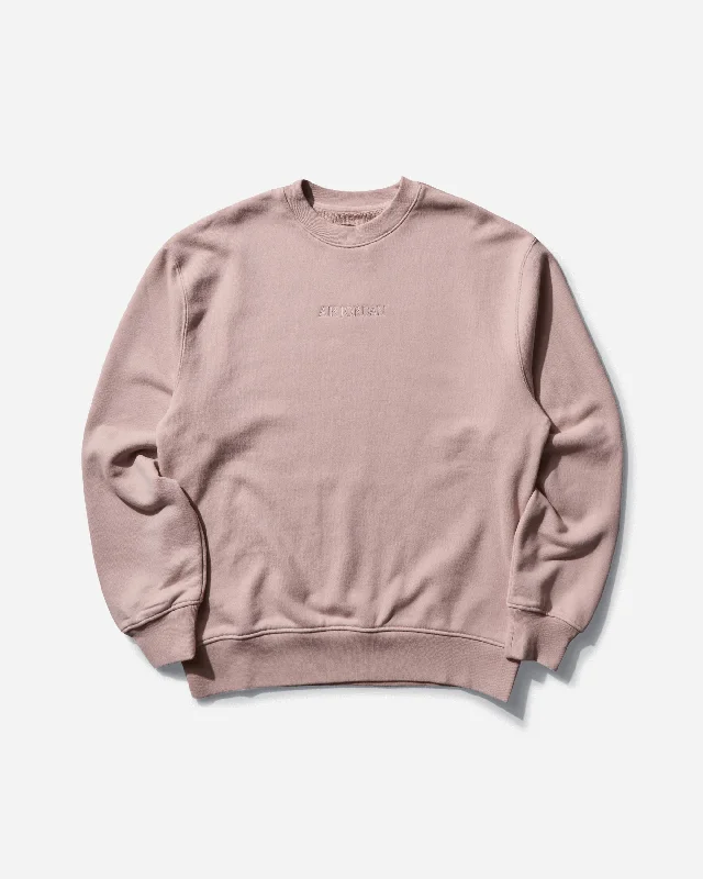 Casual Men's Zip-Up HoodiesMen's Air Jordan Wordmark Fleece Crewneck Sweatshirt Pink Oxford
