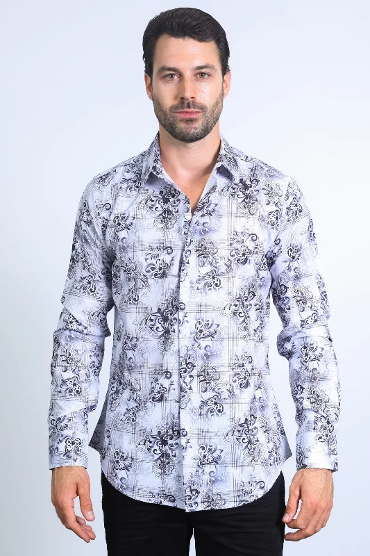 Men's Stain-Resistant Shirts for Mess-Free WearMens Modern Fit Stretch Foil Fashion White Shirt Men's Stain-Resistant Shirts for Mess-Free WearMens Modern Fit Stretch Foil Fashion White Shirt