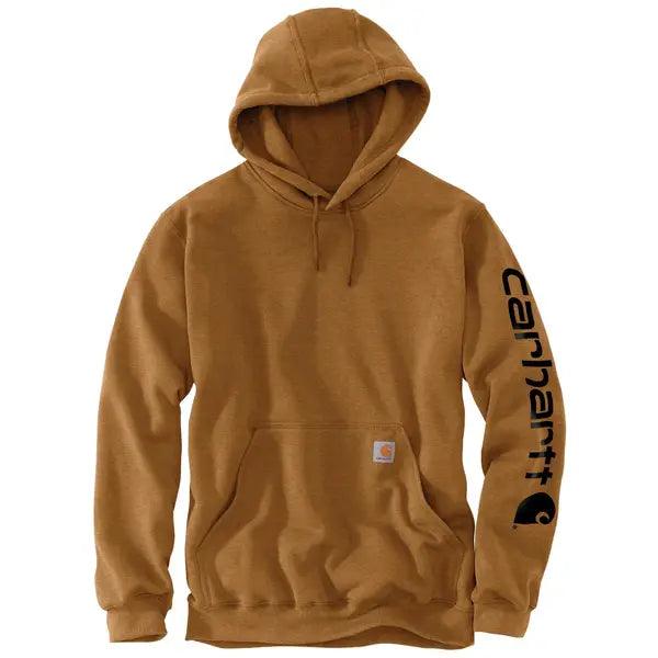 Men's Hoodies with Adjustable SleevesK288 Loose Fit Midweight Logo Sleeve Graphic Hoodie - Carhartt Brown Men's Hoodies with Adjustable SleevesK288 Loose Fit Midweight Logo Sleeve Graphic Hoodie - Carhartt Brown