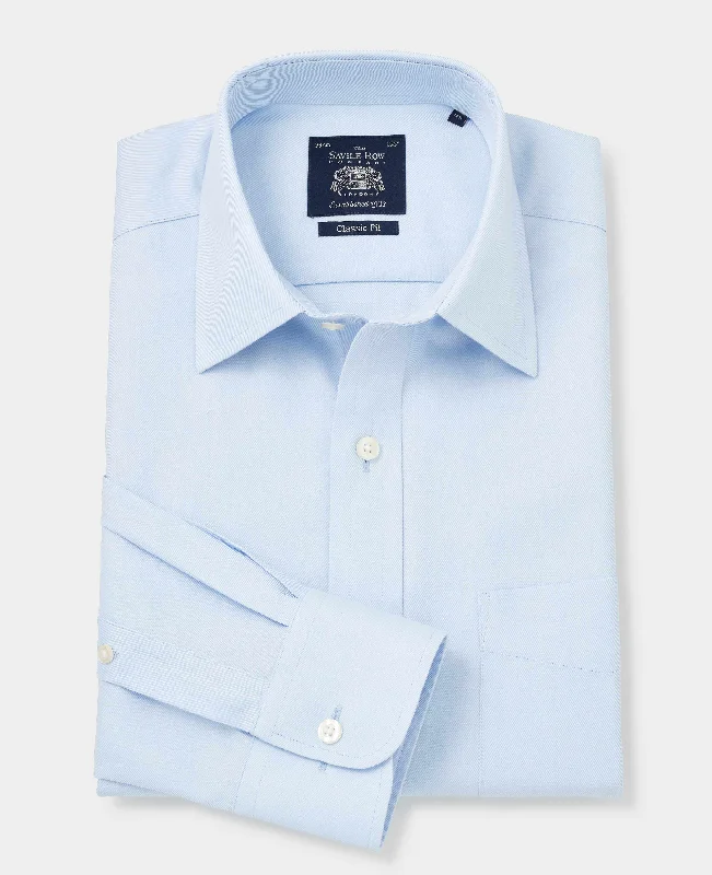 Men's Polo Shirts for Sports and Casual WearSky Blue Twill Classic Fit Non-Iron Formal Shirt - Single Cuff Men's Polo Shirts for Sports and Casual WearSky Blue Twill Classic Fit Non-Iron Formal Shirt - Single Cuff