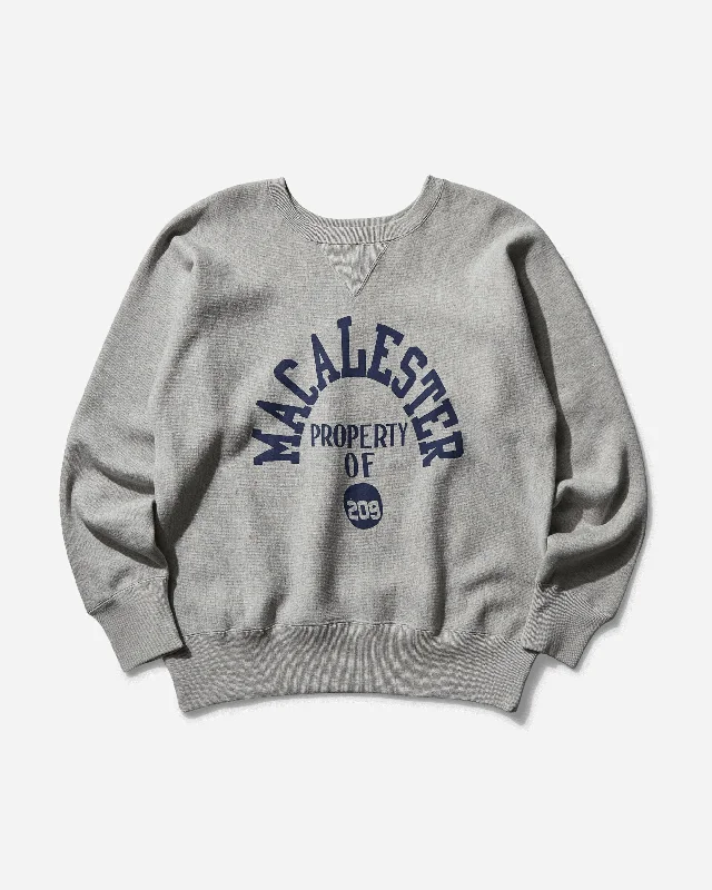 Men's Hoodies for Short MenMen's True To Archives 1st Patent Graphic Crewneck Sweatshirt Silver Grey