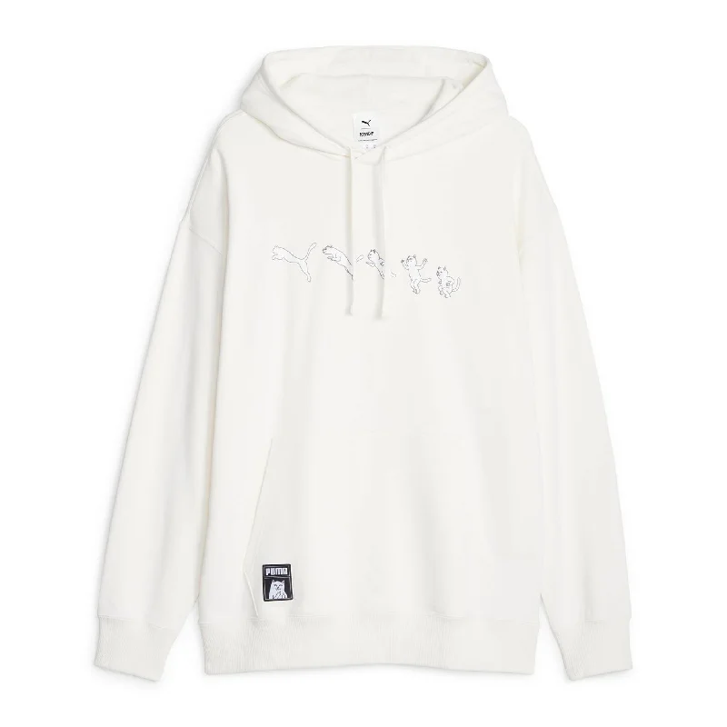 Men's Hoodies with Security PocketsPUMA X RIPNDIP Morph Hoodie (Warm White)