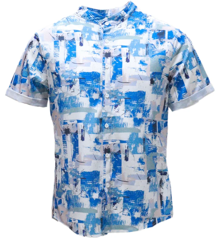 Men's Performance Shirts for Active LifestylesMens S/Slvs Printed Shirts With Round Neck Collar