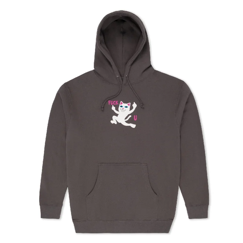 Men's Hoodies with EmbroideryF U Hoodie (Charcoal)