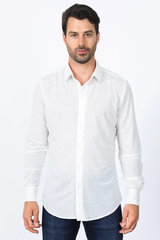 Men's Essential Dress Shirts for Everyday WearMen’s Modern Fit Stretch Dress Shirt - White