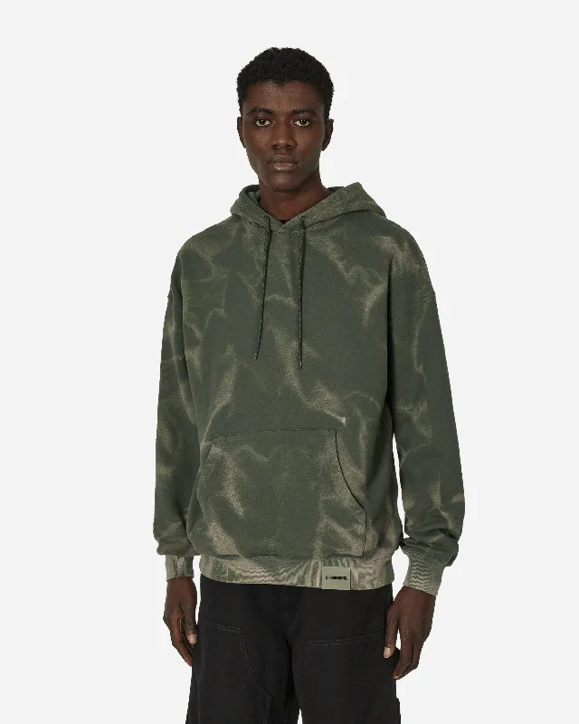 Affordable Men's HoodiesTie-Dye Hooded Sweatshirt Olive Drab