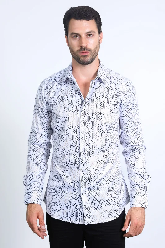 Men's Scoop Neck T-Shirts for a Relaxed FeelMens Modern Fit Stretch Foil Fashion White Shirt Men's Scoop Neck T-Shirts for a Relaxed FeelMens Modern Fit Stretch Foil Fashion White Shirt