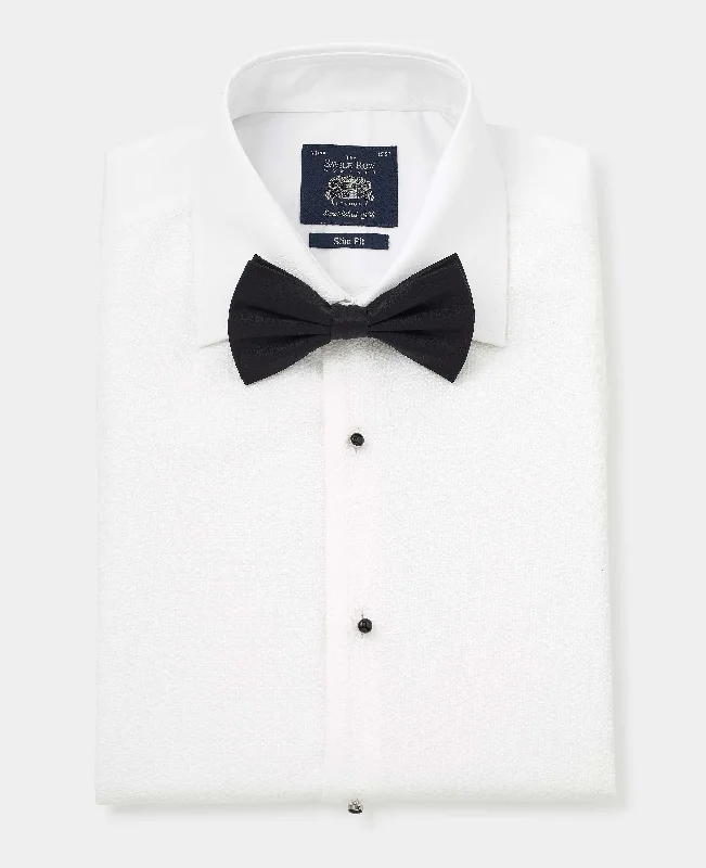 Men's Pocket T-Shirts for Added FunctionalityWhite Marcella Bib Front Slim Fit Evening Double Cuff Formal Shirt Men's Pocket T-Shirts for Added FunctionalityWhite Marcella Bib Front Slim Fit Evening Double Cuff Formal Shirt