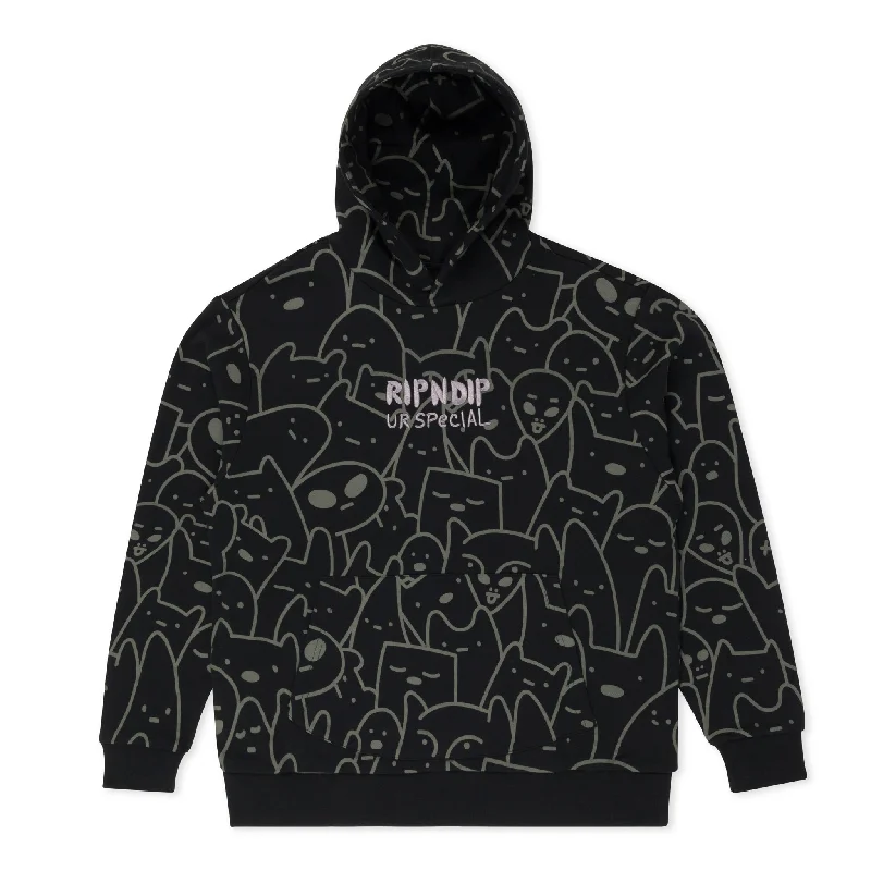 Trendy Men's Patterned HoodiesRipndip X Ur Special Hoodie (Black)