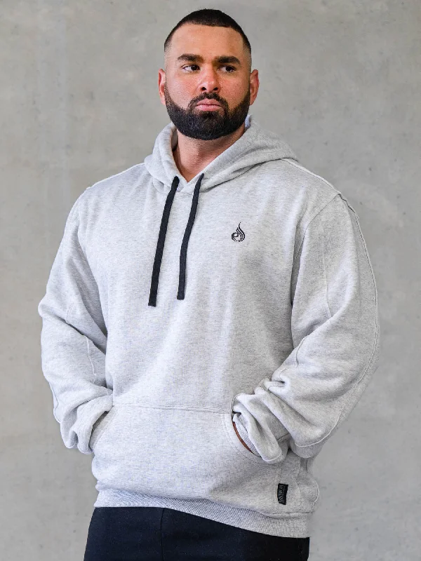 Practical Men's Water-Resistant HoodiesForce Pullover Hoodie - Chalk Grey Marl