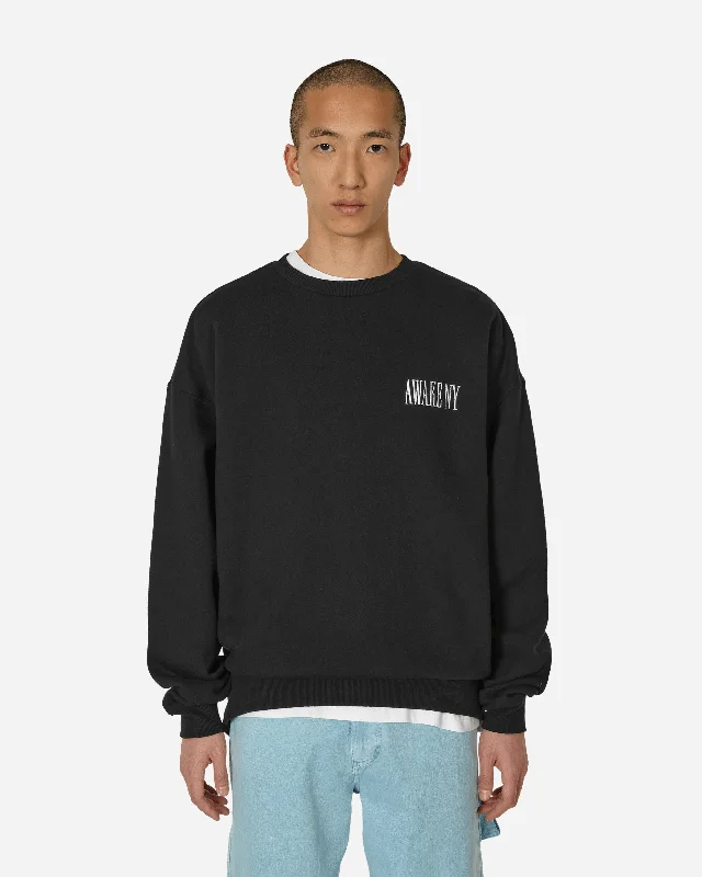 Men's Hoodies for AutumnLogo Crewneck Sweatshirt Black