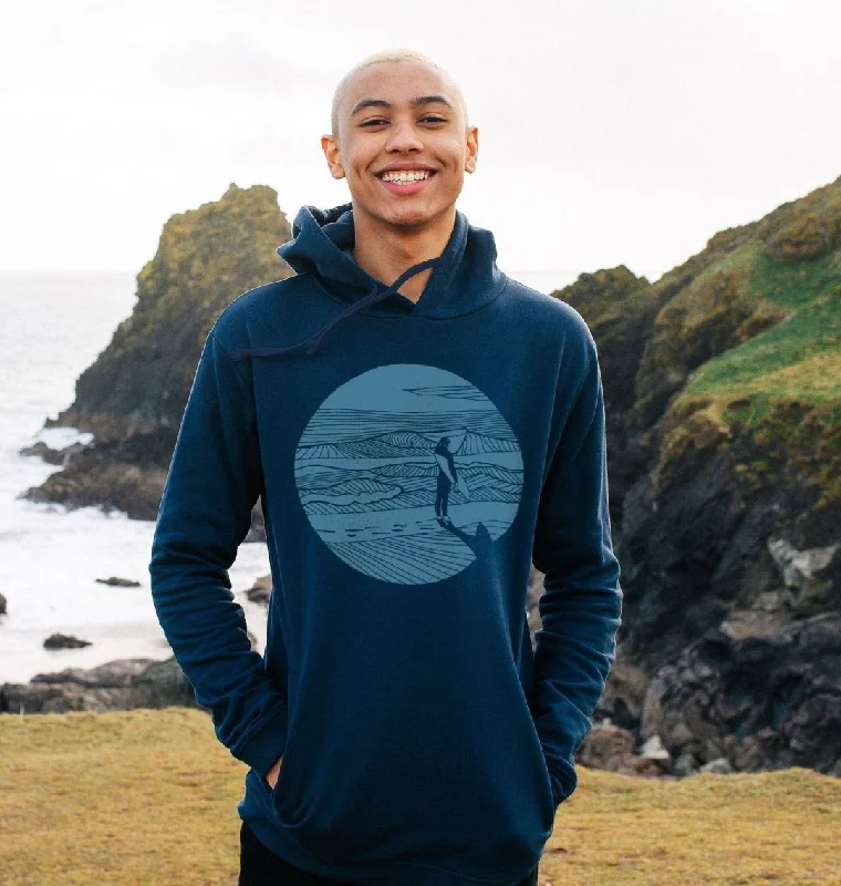 Men's Hoodies for WorkoutReading The Waves Hoodie