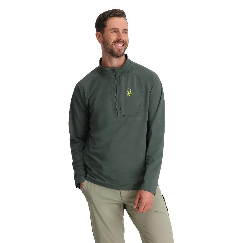Comfortable Men's Fleece HoodiesMens Gridweb Hoodie - Dark Forest