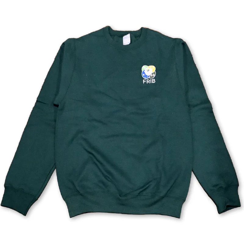 Men's Hoodies with ThumbholesFRIB Logo Crewneck Sweatshirt - Green