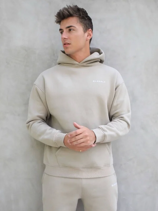 Classic Men's Cotton HoodiesSeries Relaxed Hoodie - Washed Khaki