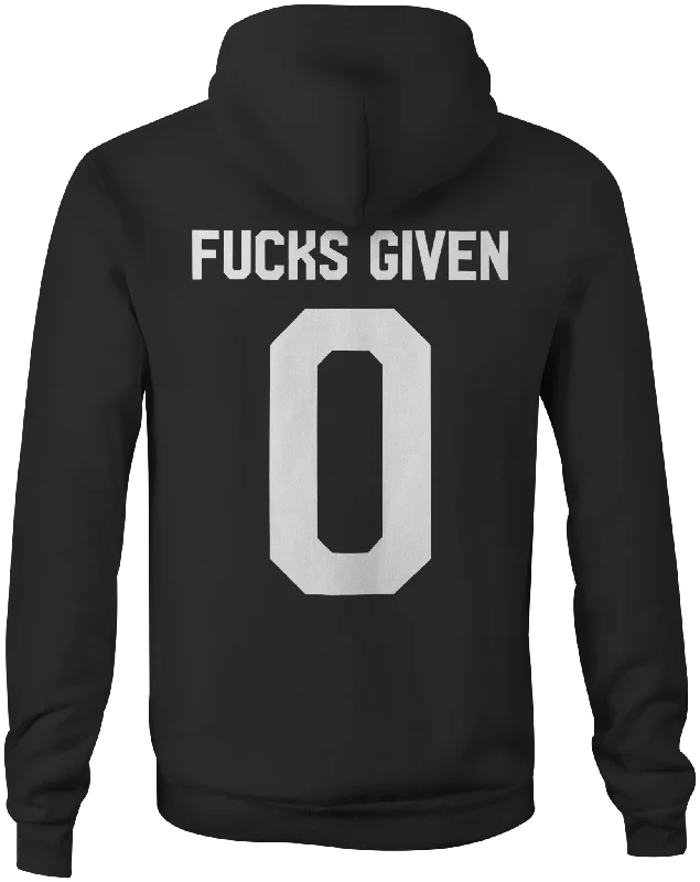 Men's Hoodies with Reinforced CuffsMen's F's Given 0 Pull Over Hoodie