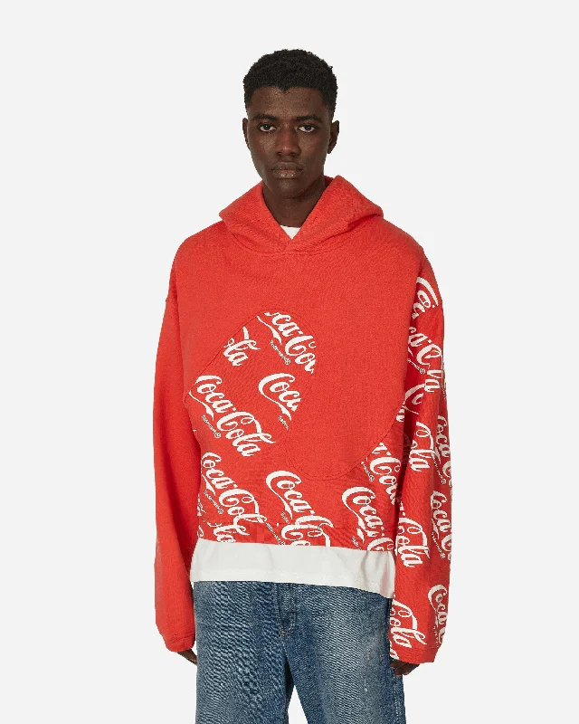 Men's Hoodies with Heavy-Duty ZippersCoca-Cola Swirl Hooded Sweatshirt Red