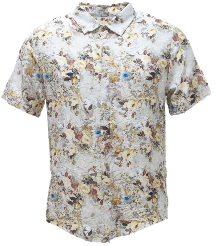 Men's Short-Sleeve Shirts for Warm WeatherMens S/Slvs Printed Shirts With Regular Collar