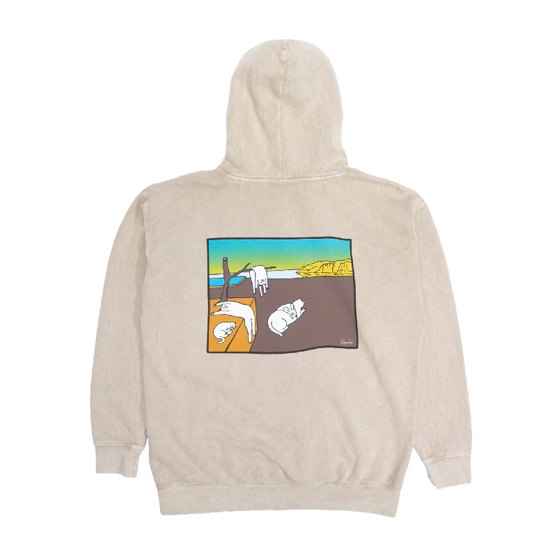 Men's Hoodies with Hidden Pockets for PhonesNermali Hoodie (Beige Mineral Wash)
