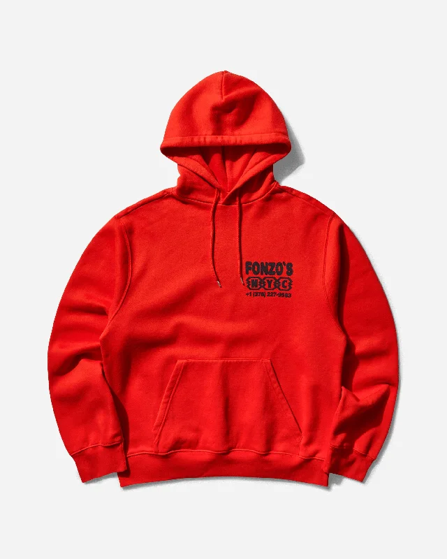 Men's Hoodies with Appliqué DetailsMen's Fonzo Hoodie Bright Red
