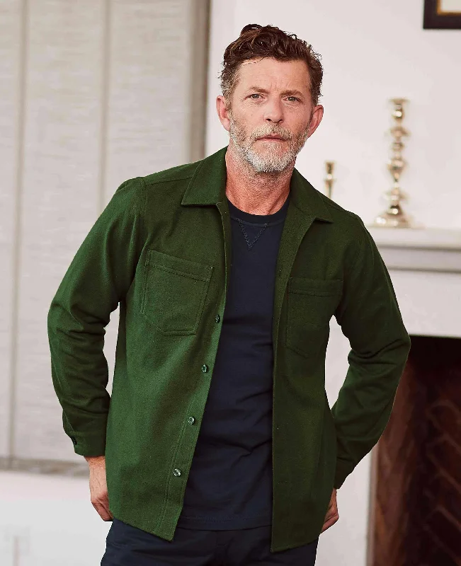 Men's Unique Dress Shirts for a Statement LookKhaki Brushed Cotton Overshirt
