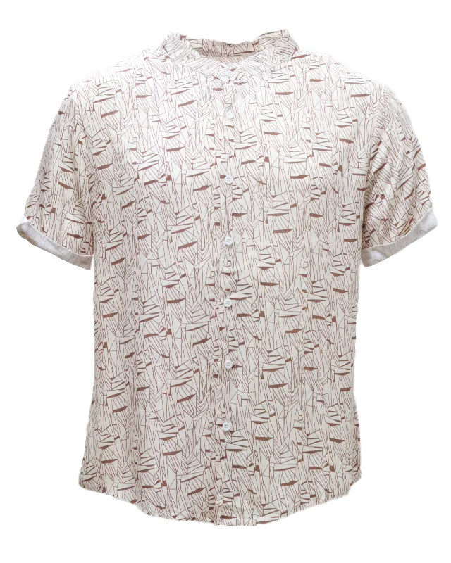Men's Golf Shirts for On-Course StyleMens S/Slvs Printed Shirts With Round Neck Collar
