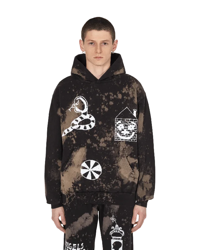 Men's Hoodies for Everyday WearSlam Jam Acid Splatter Hooded Sweatshirt Black